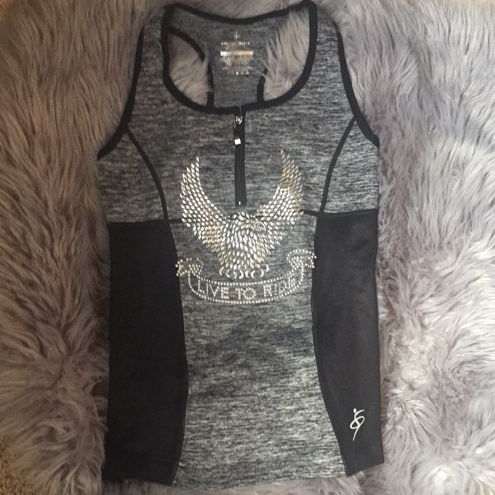 NWOT Live to Ride racerback biker top